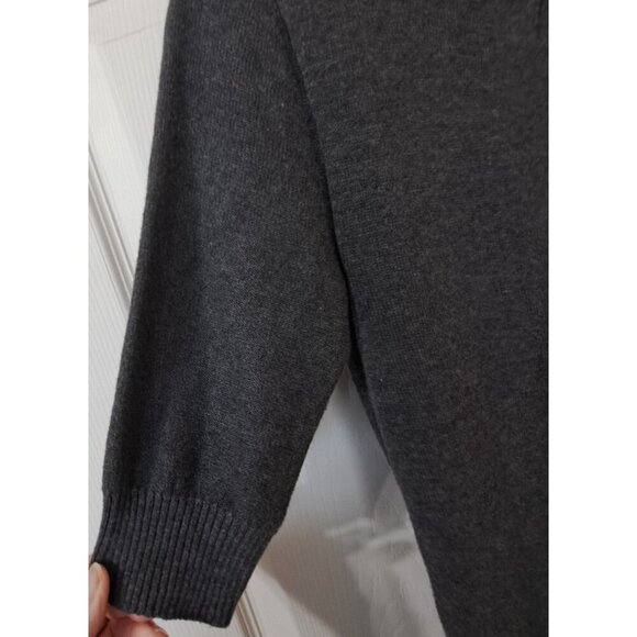 Vintage Guess Women's XS Gray Cowl Neck 3/4 Sleeve Short Sweater Dress - Picture 10 of 12